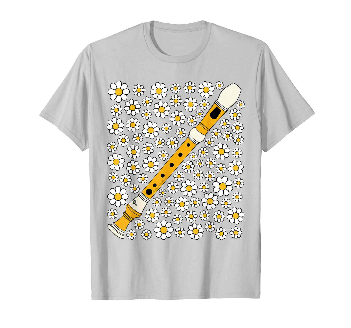 Recorder Floral Flowers Recorderist Musician Spring Summer T-Shirt