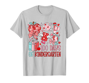 100 Days of Kindergarten 100th Day of School Teacher Kids T-Shirt