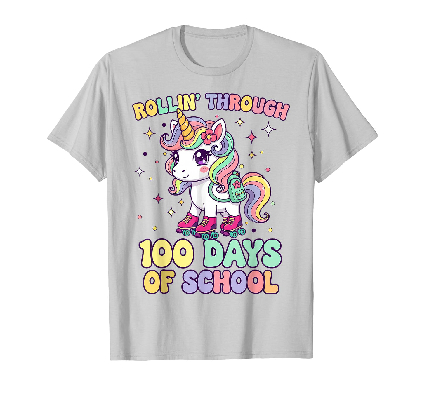 100th Day of School Unicorn 100 Days of School Kids Girls T-Shirt