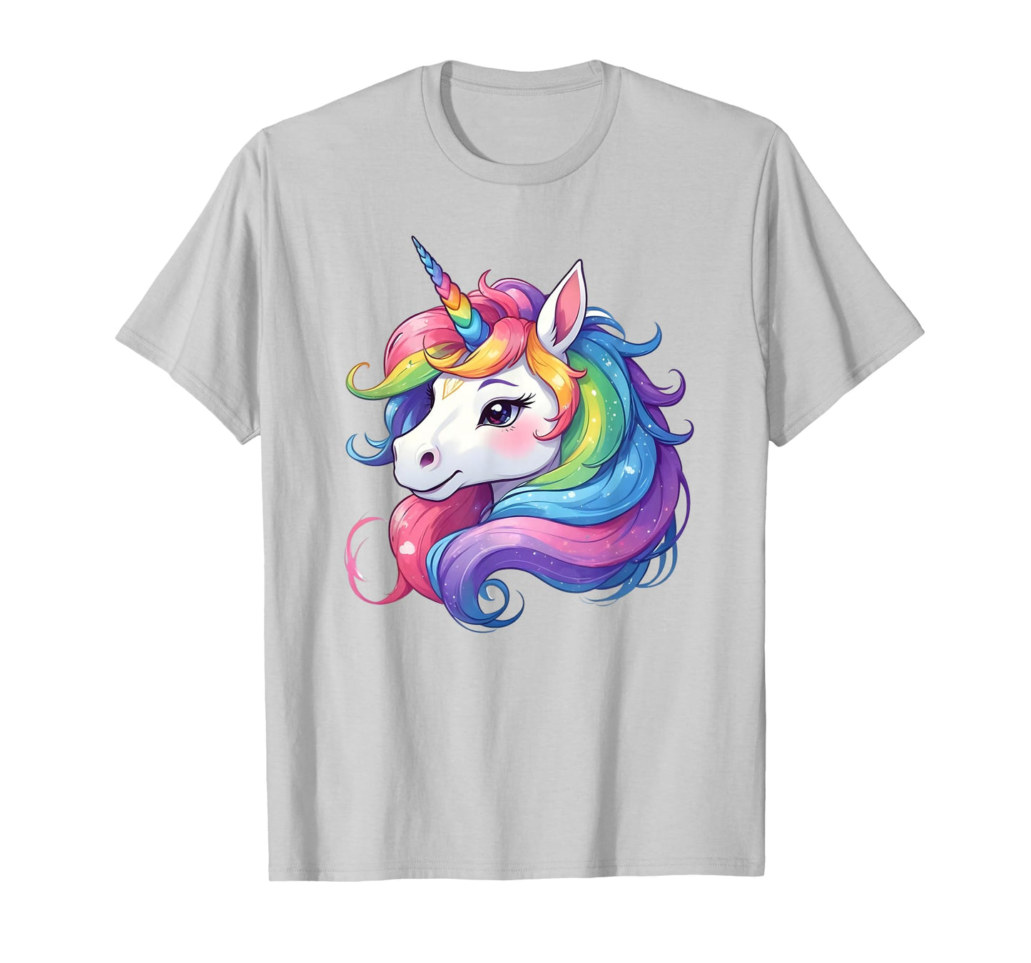 Cute Unicorn with Rainbow Mane Unicorn T-Shirt