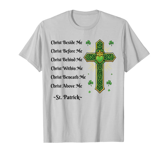 St Patricks Day Christian Cross Prayer Irish Women Men T-Shirt