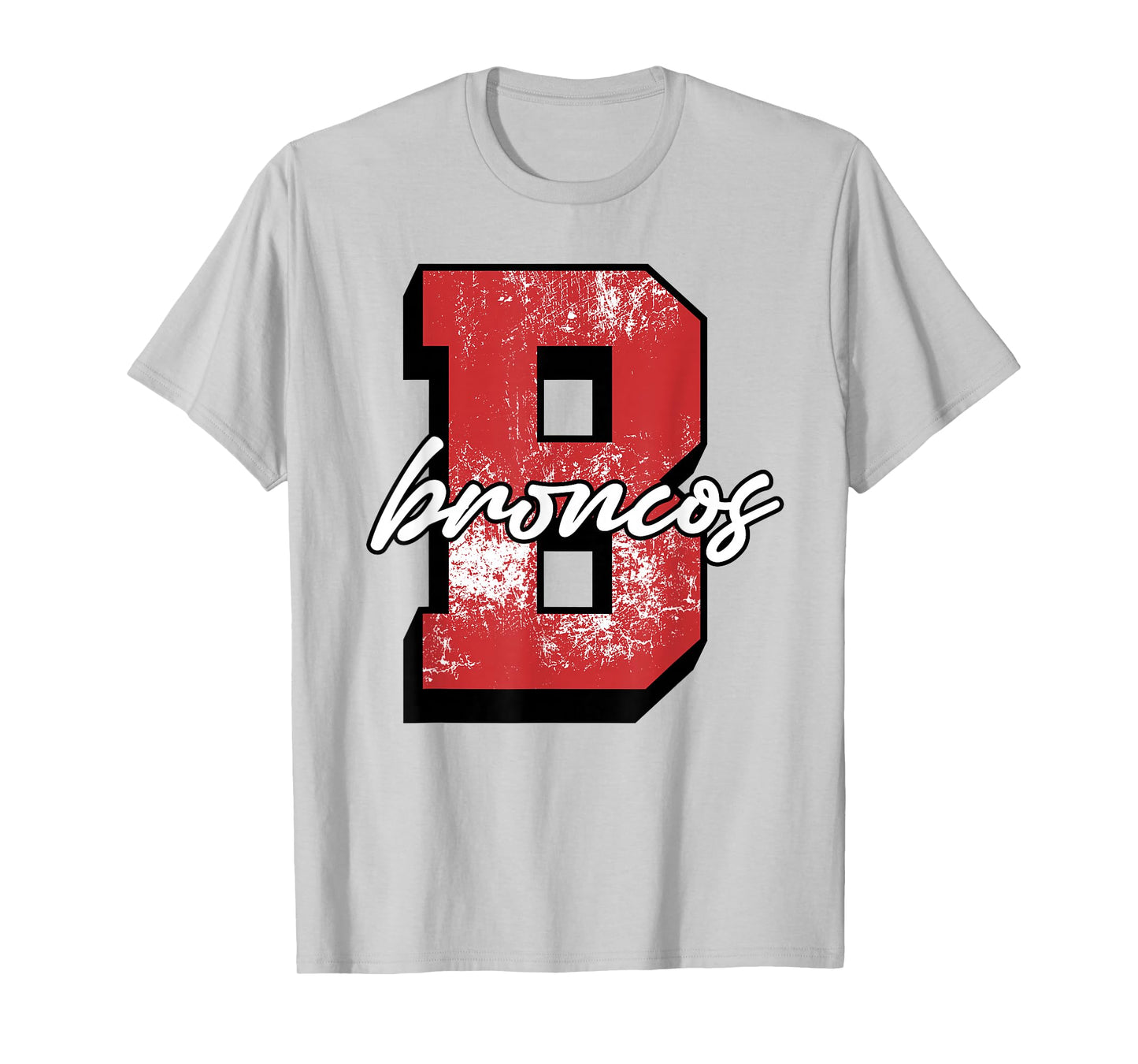 Red Broncos School Spirit Game Day Mascot Bronco Pride T-Shirt