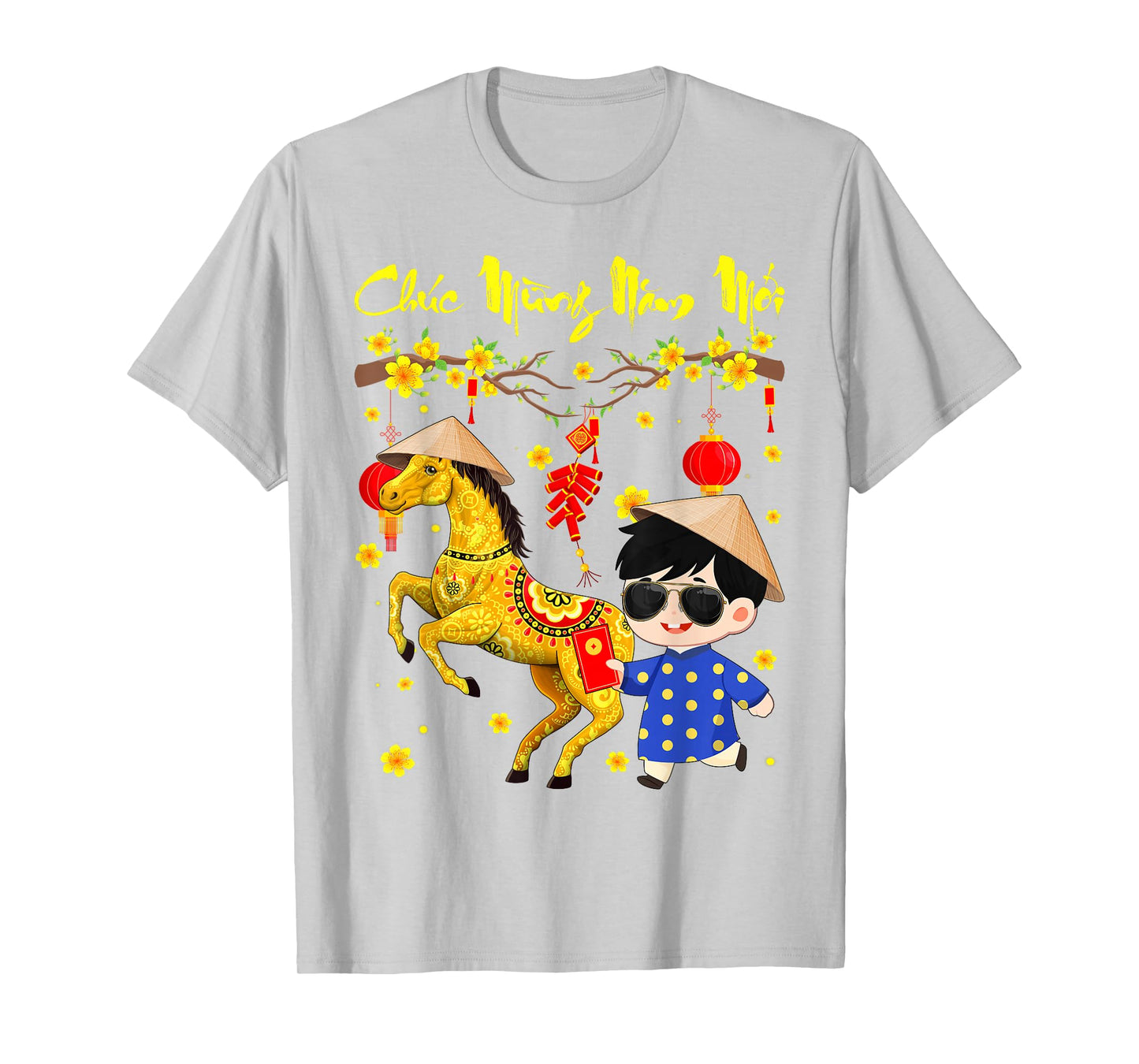 Chuc Mung NAM Moi Binh NGO TET 2026 Vietnamese Boy Ao Dai T-Shirt