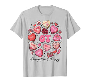 Cute Occupational Therapy Valentines OT Therapist Hearts T-Shirt