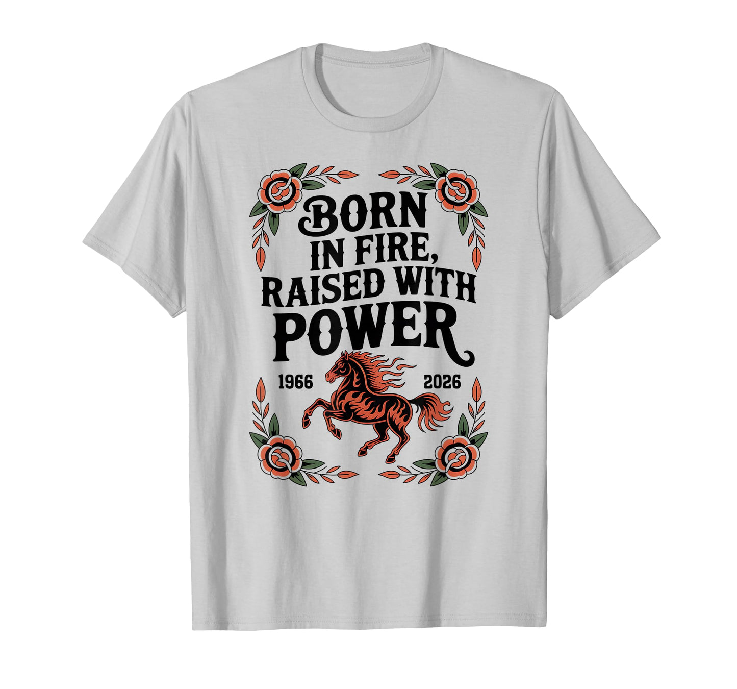 1966 Birth 60th Birthday in 2026 Year of The Horse T-Shirt