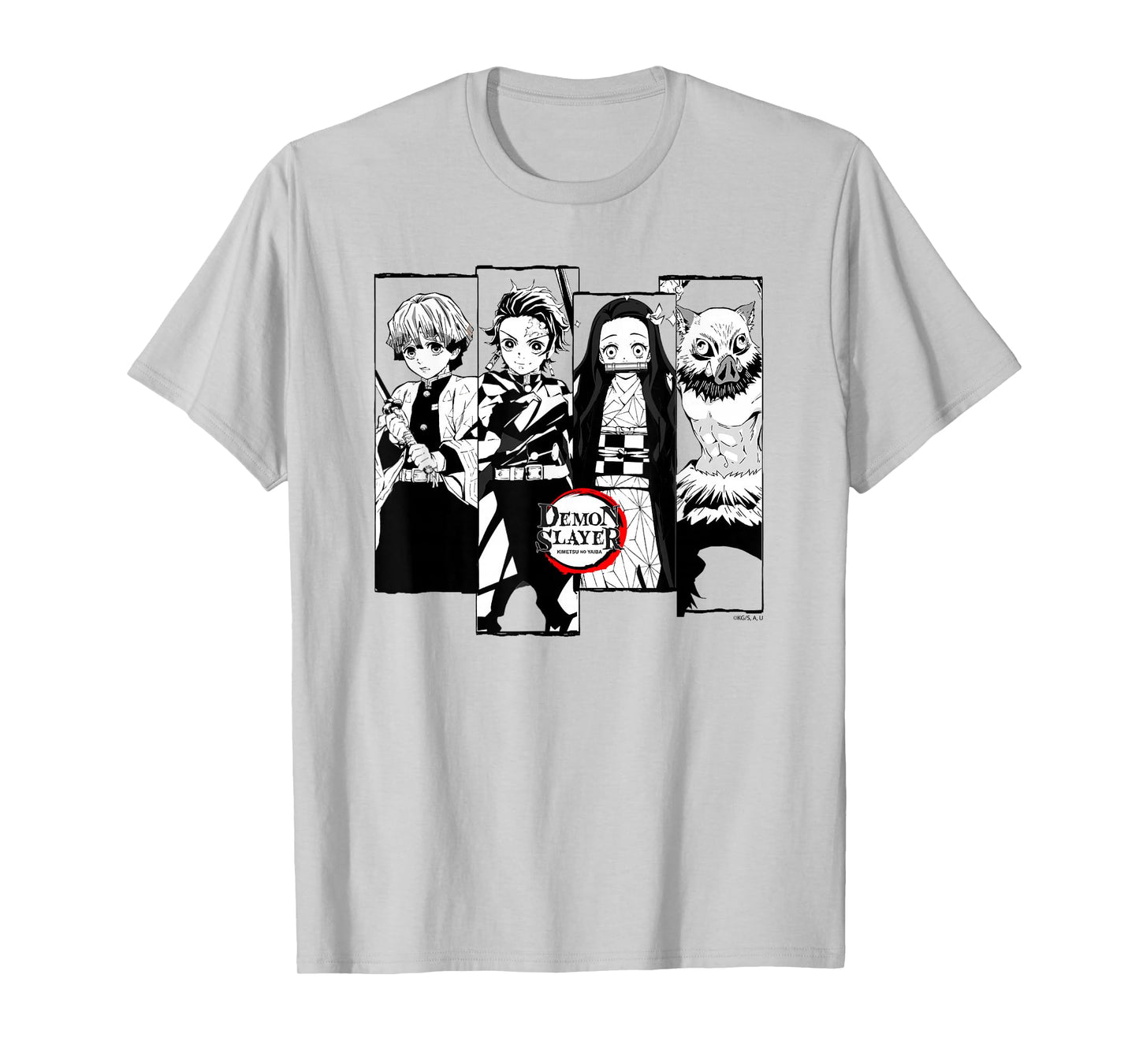 Demon Slayer: Kimetsu no Yaiba Slayer Corps Black and White T-Shirt