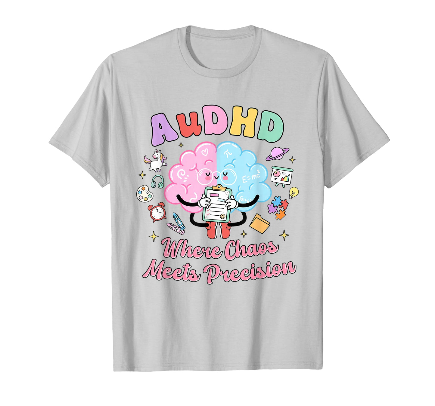 Neurodiversity Cute ADHD Autism AuDHD Neurospicy Teacher T-Shirt