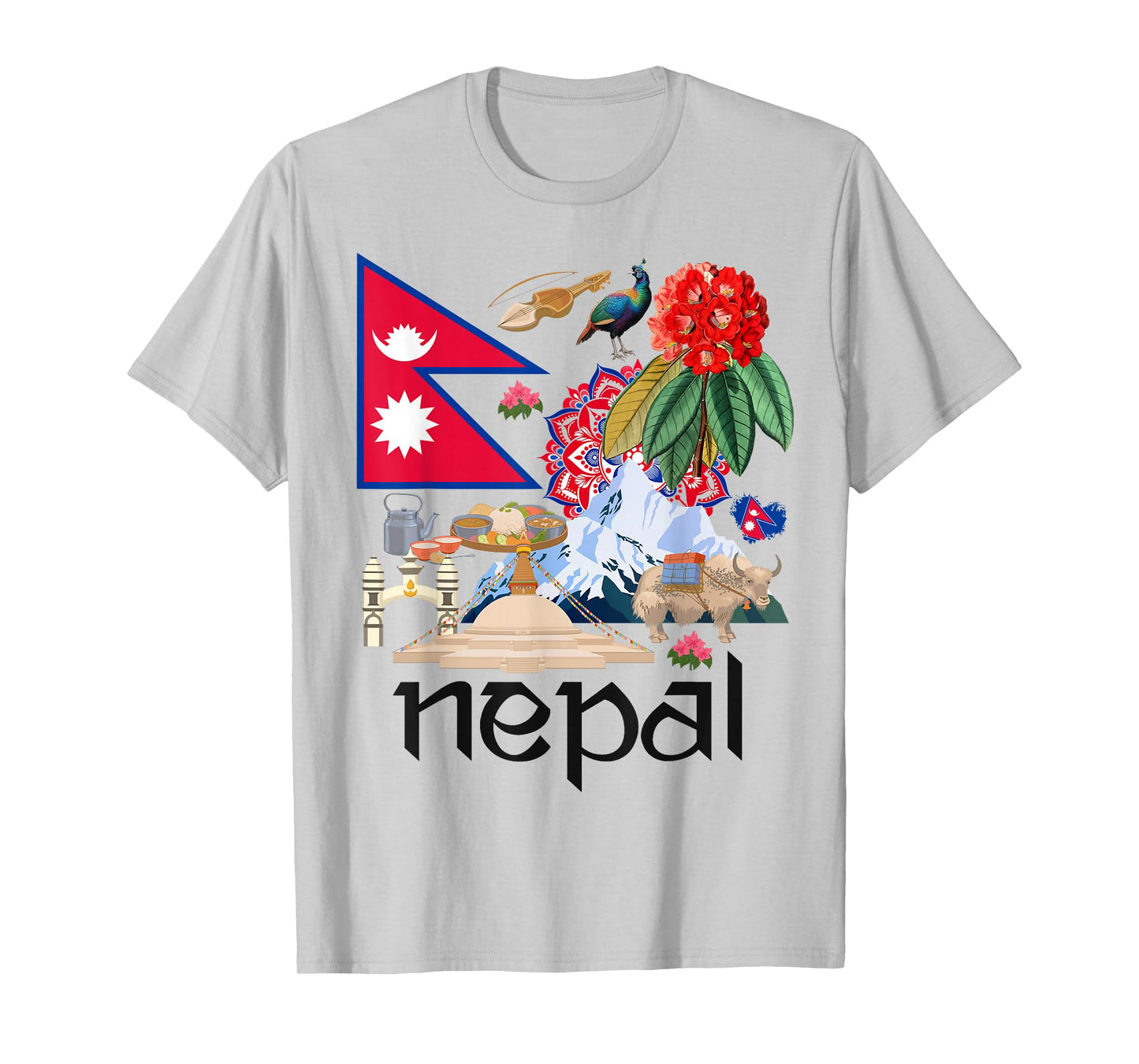 Nepal Flag Outfit Idea for Kids Nepalese Nepali Heritage T-Shirt