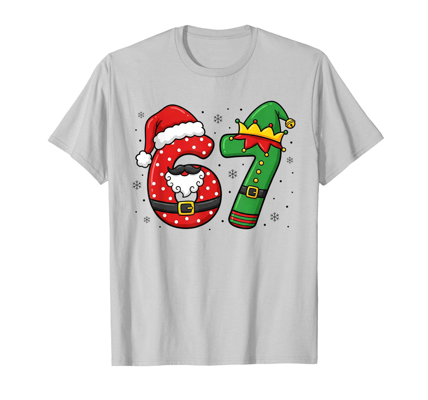 67 Six Seven Funny Christmas 6 7 Meme Xmas Boys Girls Kids T-Shirt