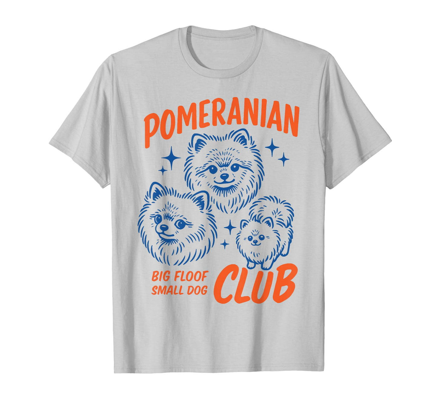 Retro Pomeranian Club Cute Small Dog Club Pet Lover T-Shirt