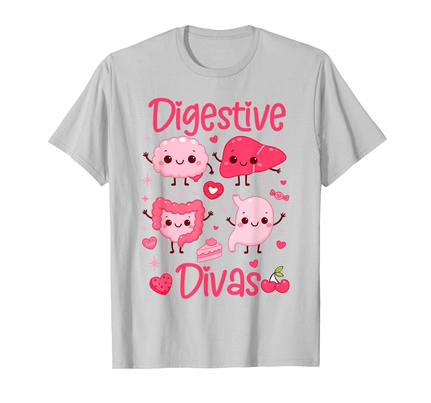 Valentines Gastroenterology GI Nurse Gastro Digestive Divas T-Shirt