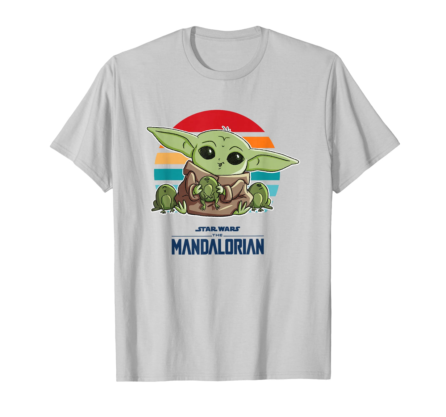 Star Wars The Mandalorian Grogu Vintage Sunset Frogs T-Shirt