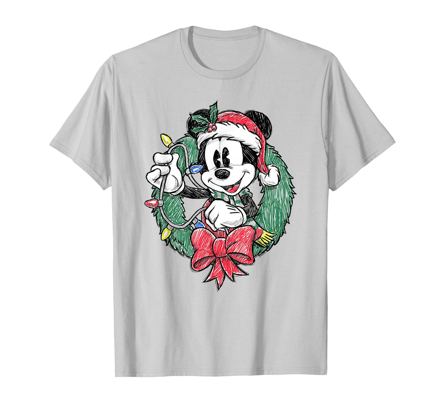 Disney Mickey and Friends Christmas Sketch Ornament Mickey T-Shirt