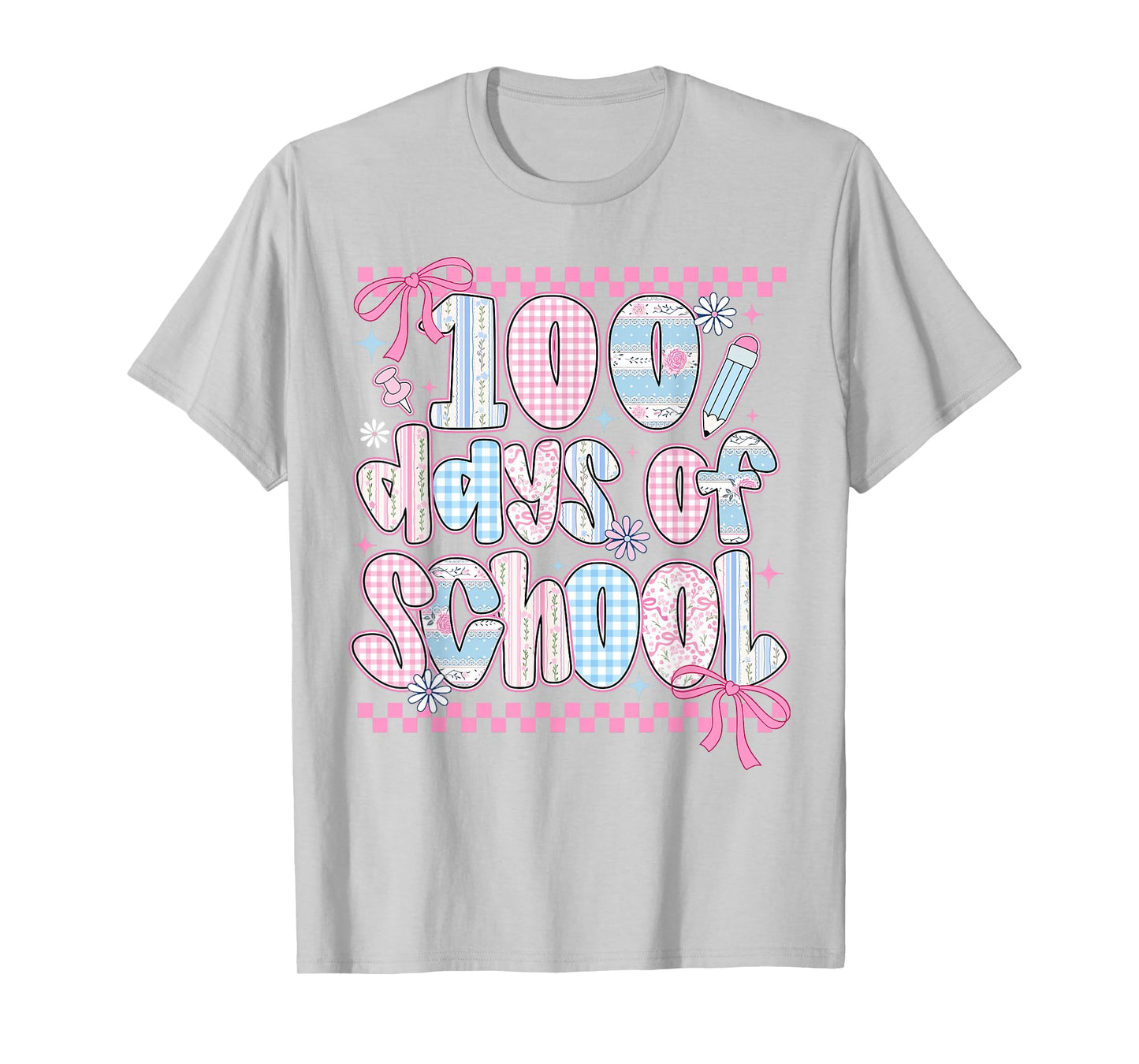 Coquette Happy 100 Days of School Girls 100th Day Teacher T-Shirt