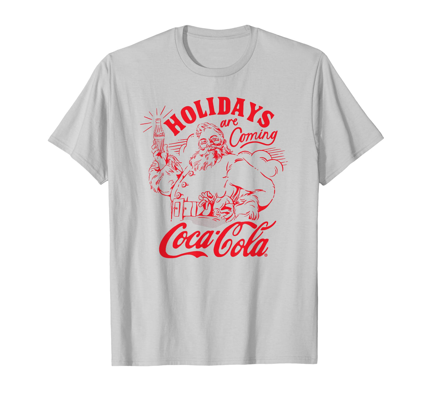 Coca-Cola Christmas Holidays Are Coming Vintage Poster T-Shirt