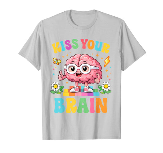 Kiss Your Brain Teacher Valentine Day Women T-Shirt