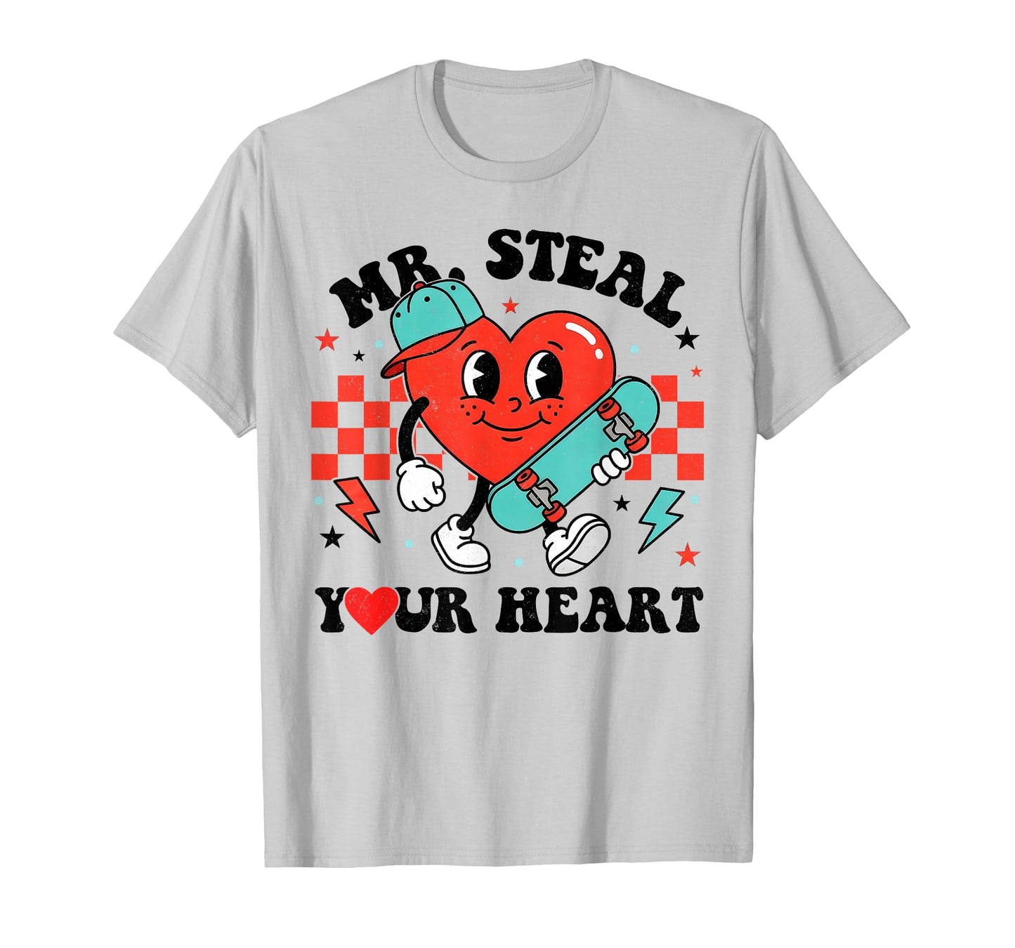 Mr Steal Your Heart for Boys Toddlers Valentine's Day Kids T-Shirt