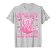 8th Birthday Shirts for Girls Coquette Bow Eight 8 Year Old T-Shirt