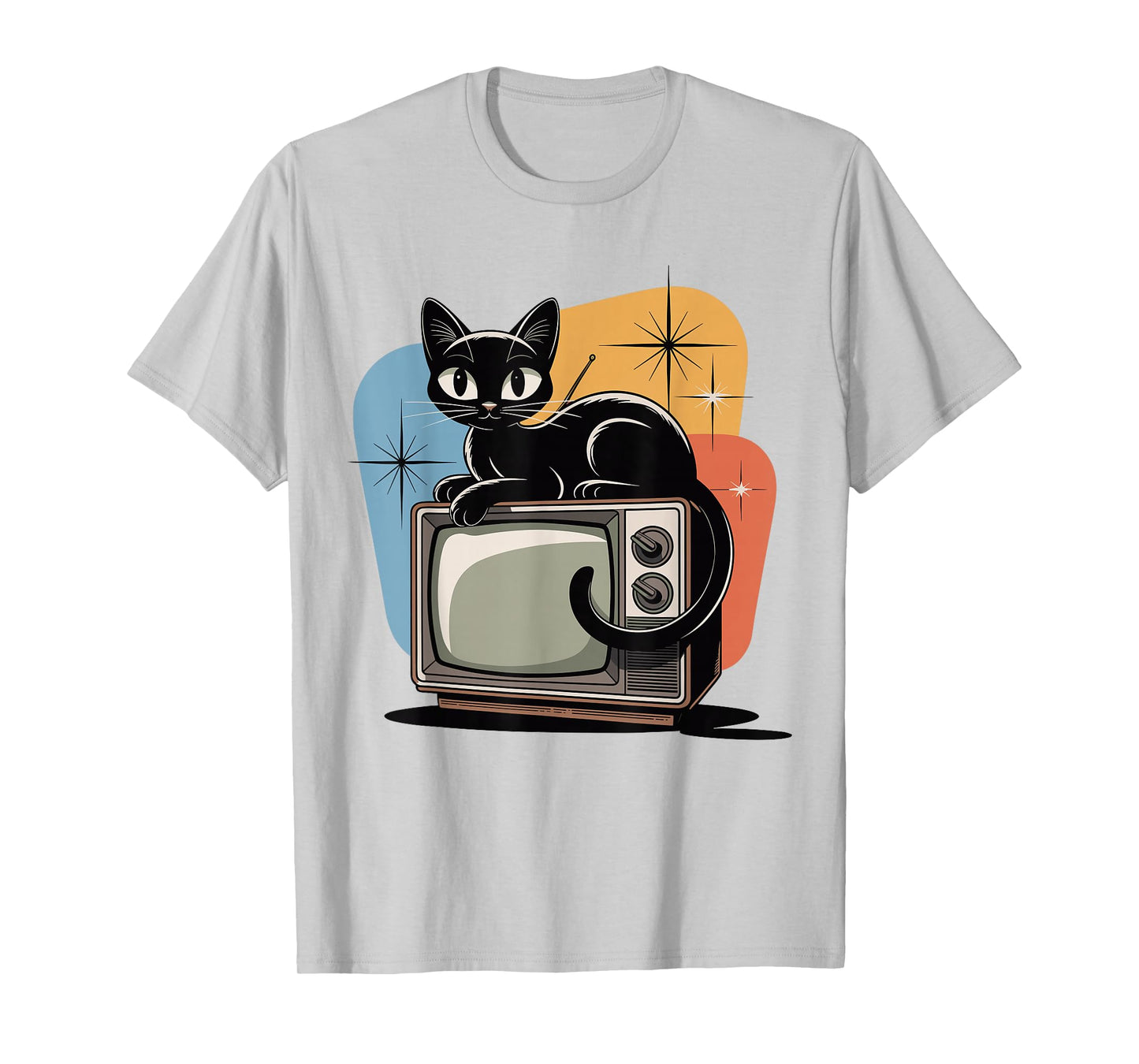 Atomic Age, Retro Cat, Vintage & Modern Mid-Century TV T-Shirt