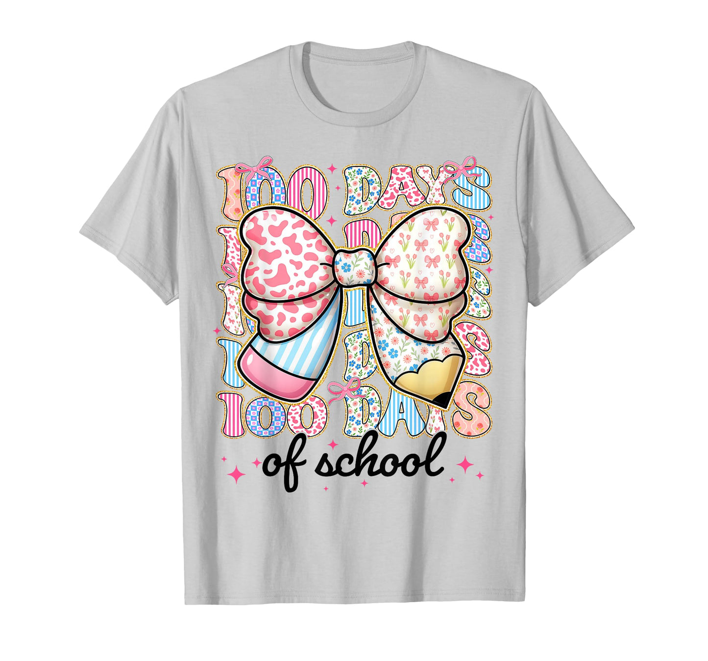 Happy 100 Days of School Coquette 100th Day Teachers Girls T-Shirt