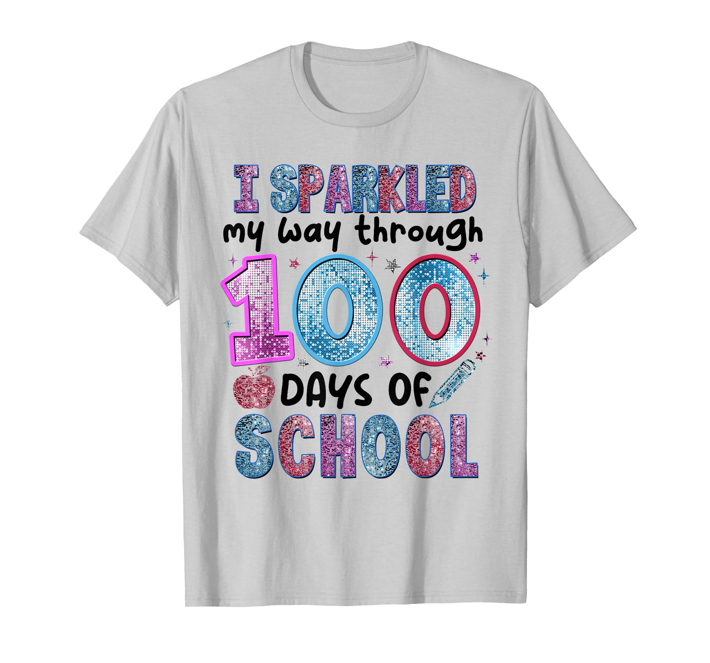 Funny 100 Days of School Teacher Student Kids 100th Day T-Shirt
