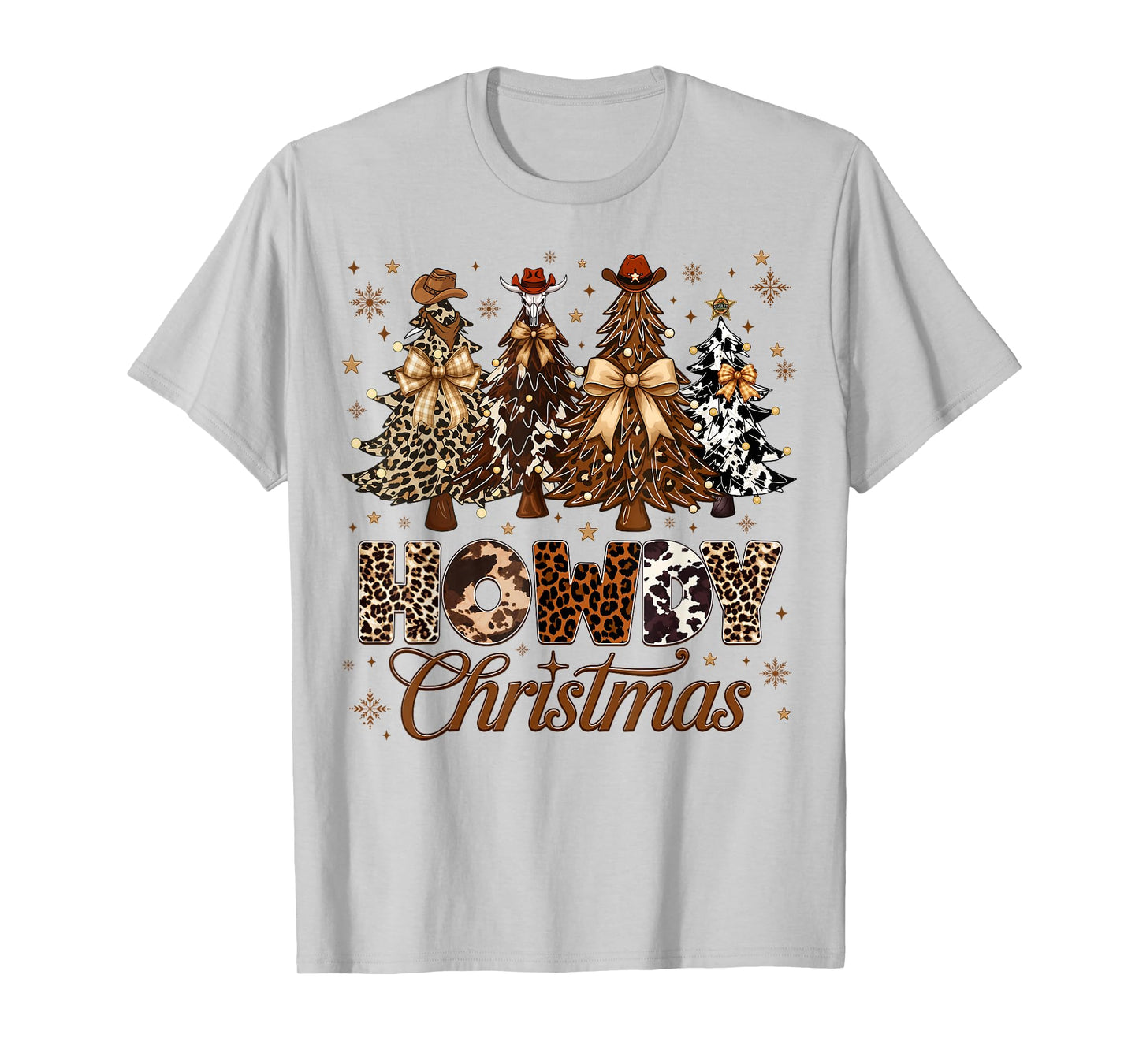 Howdy Western Country Cowboy Christmas Pjs Xmas Girl Women T-Shirt