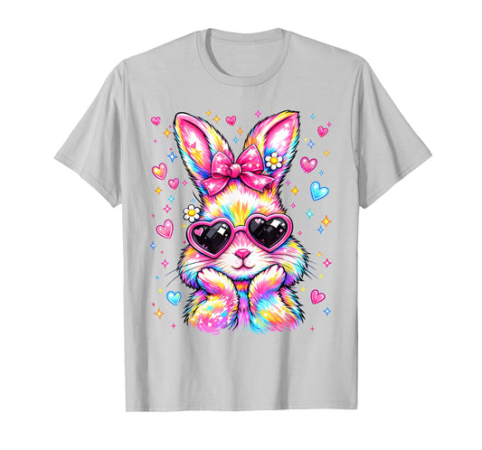 Cute Coquette Tie Dye Rabbit Easter Bunny Women Girl Kid T-Shirt