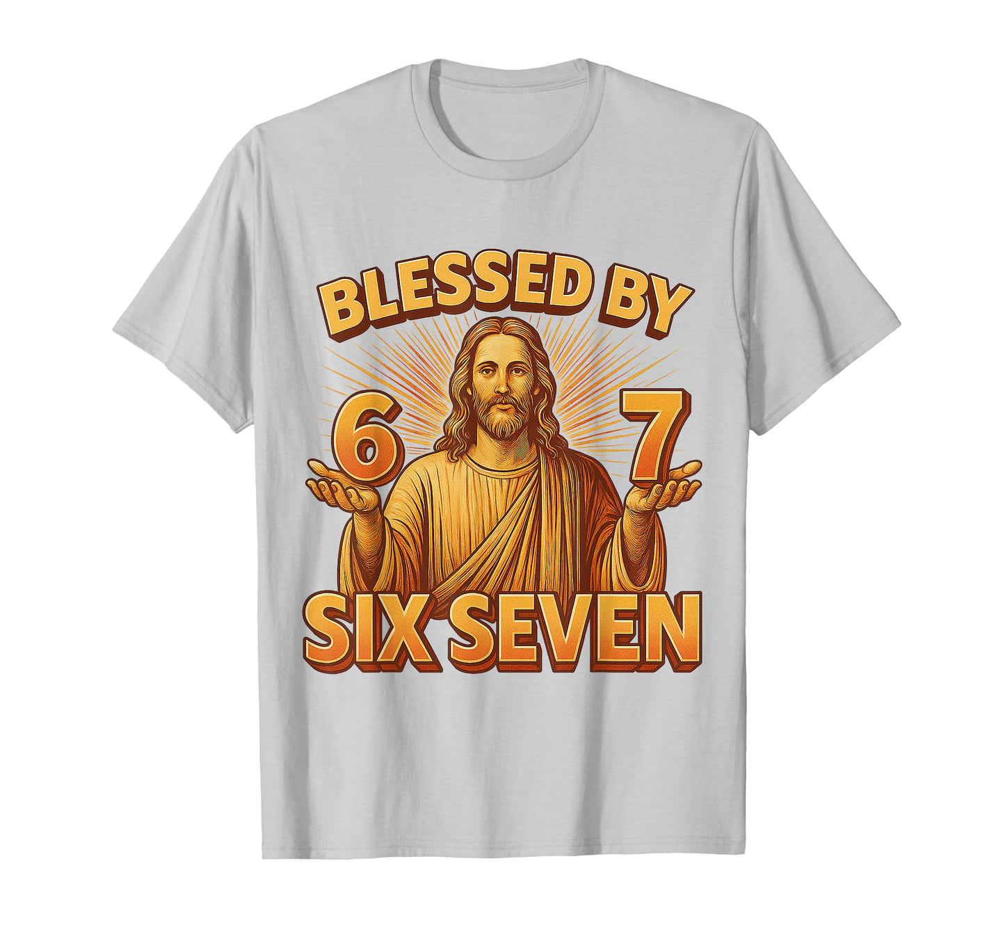 Six Seven Gen Alpha Blessed by 6 7 Jesus 67 Meme Christian T-Shirt