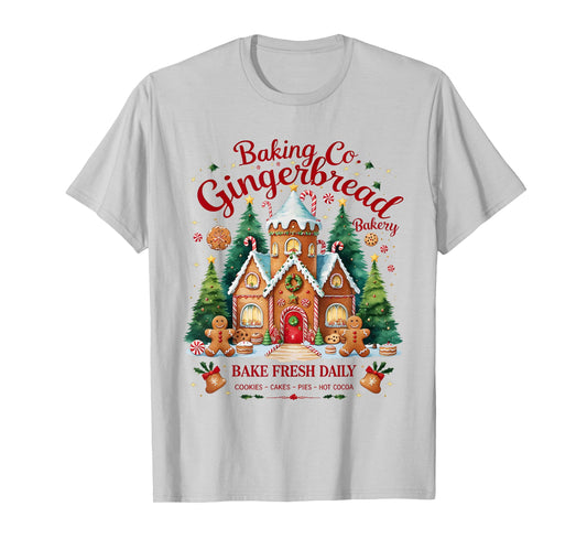 Gingerbread Baking Co Bake Fresh Daily Christmas T-Shirt