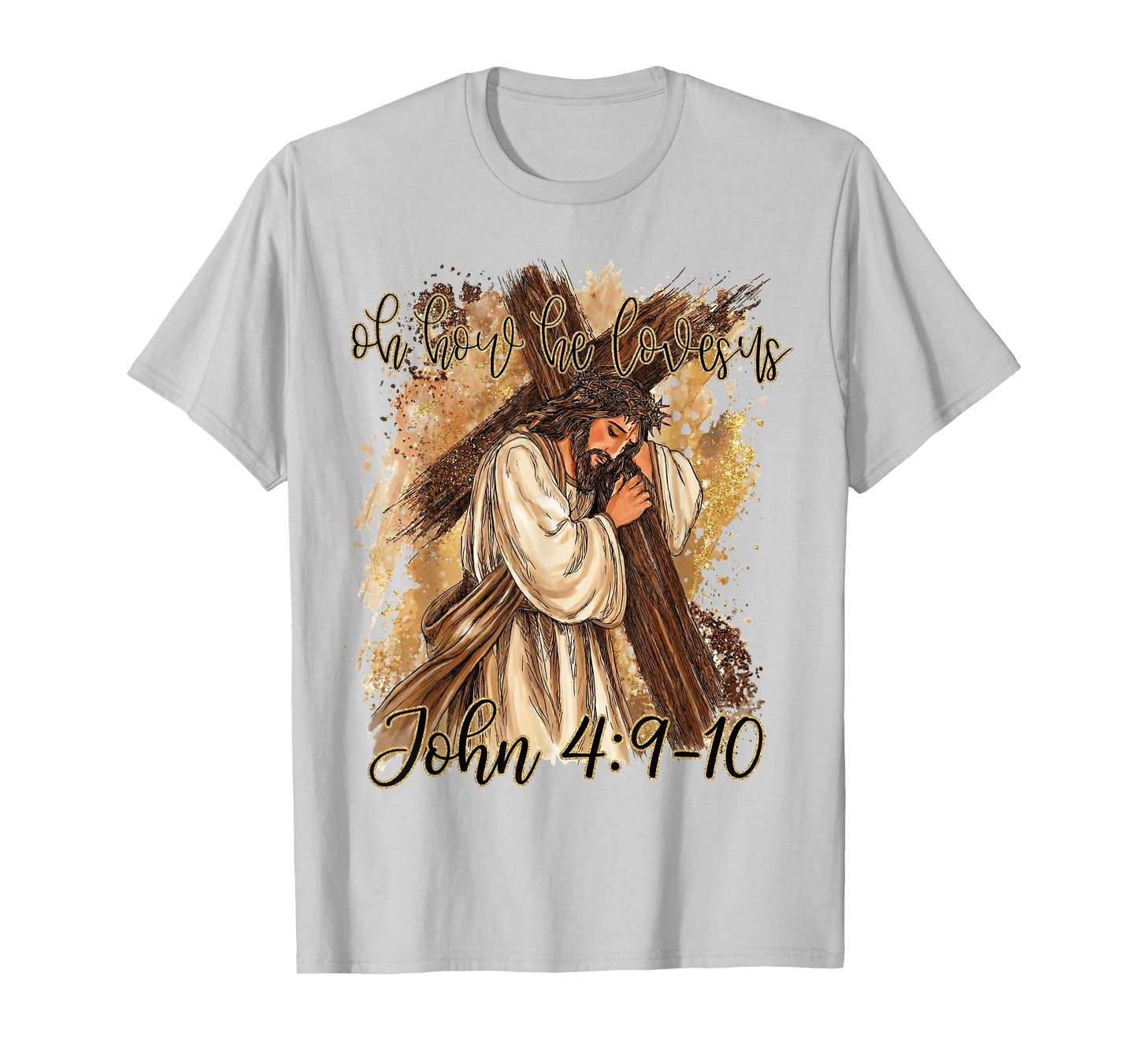 He is Risen Jesus Easter Oh How He Loves Us Christian Women T-Shirt