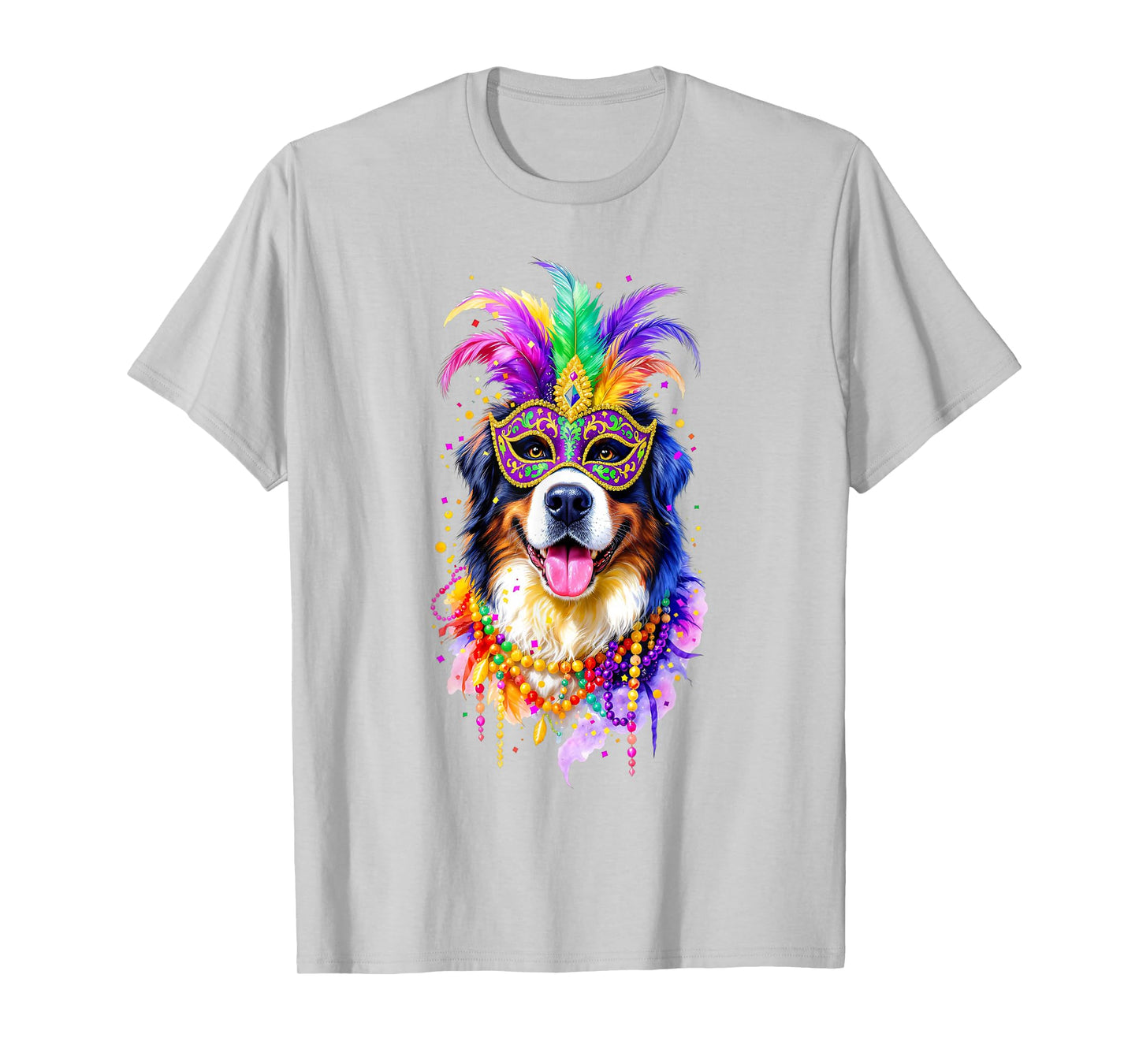 Mardi Gras Bernese Mountain Dog T-Shirt