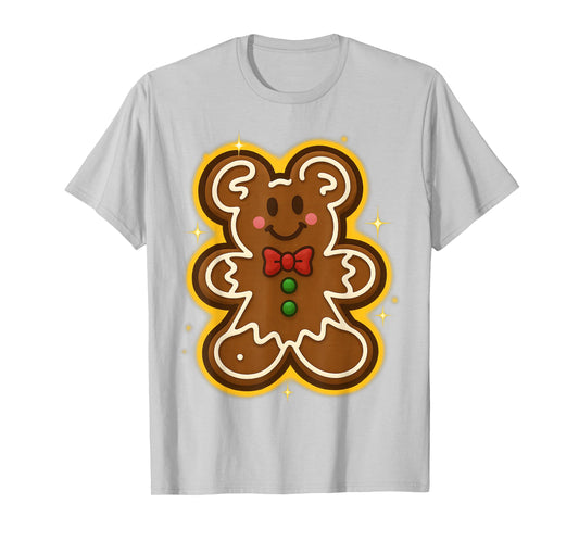 Adorable Cute Airbrush Gingerbread Mouse Cookie Christmas T-Shirt