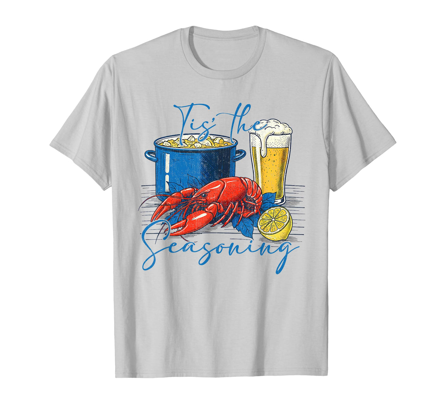 Vintage Tis The Seasoning Crawfish Boil Season Men Women T-Shirt