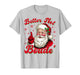Retro Better Not Boude Funny Santa Claus Christmas Humor T-Shirt