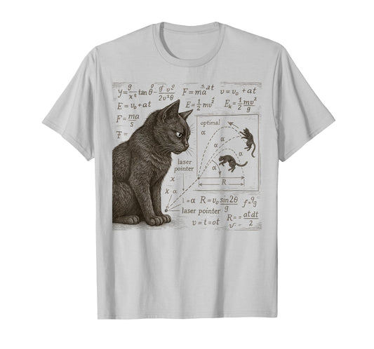 Funny Cat Math Physics Equations Science Humor T-Shirt