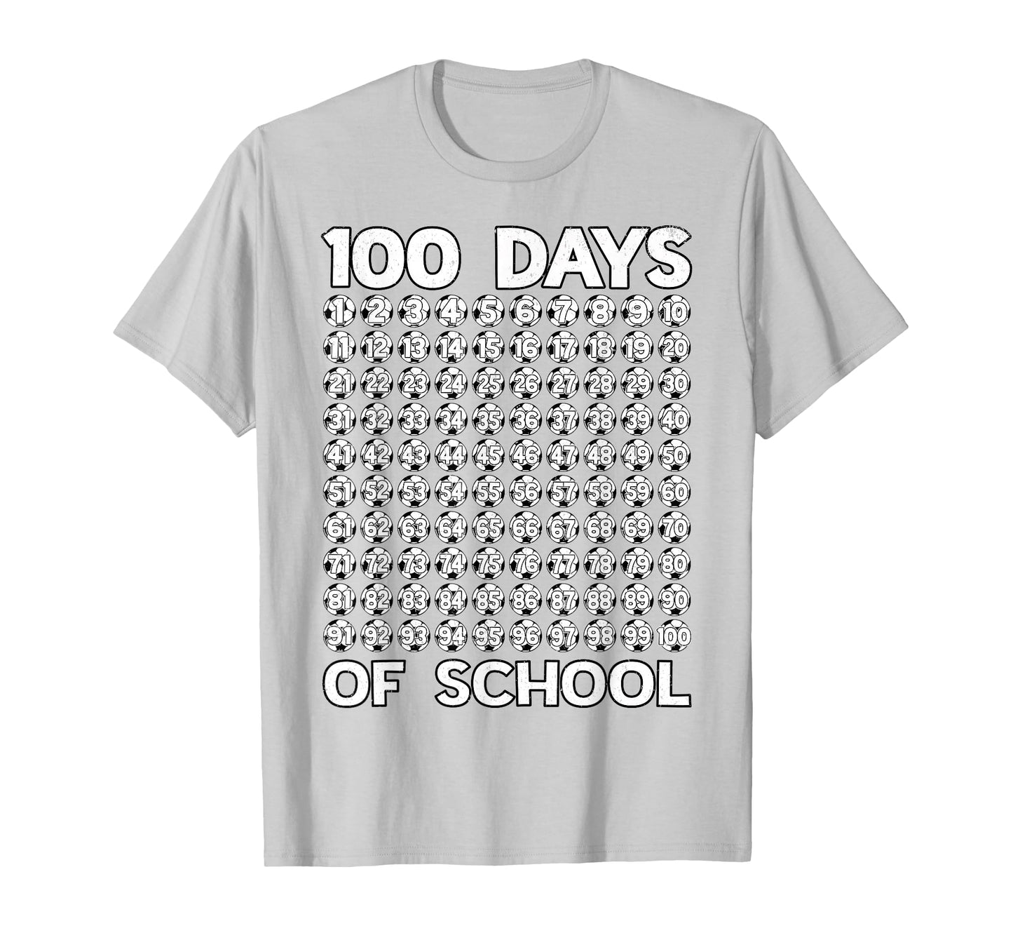 100 Days of School Soccer Balls 100th Day of School Boys T-Shirt