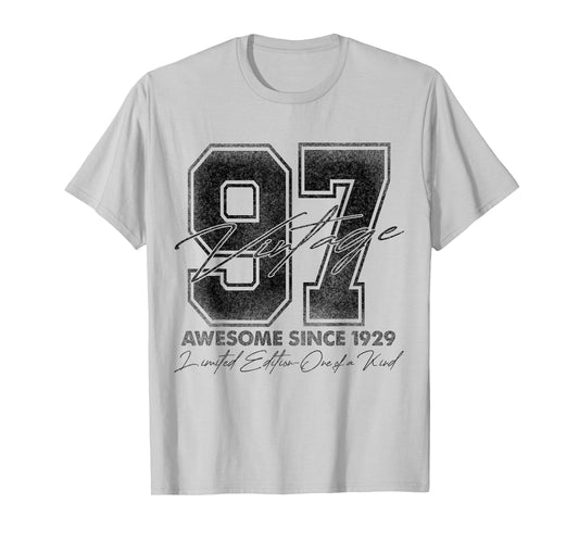 97 Year Old Gifts Vintage 1929 Limited Edition 97th Birthday T-Shirt