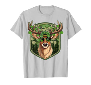 St Patricks Day Buck Camo Deer Retro Hunting Boys Cap Men T-Shirt