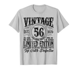 56 Year Old Gifts Vintage 1970 Limited Edition 56th Birthday T-Shirt