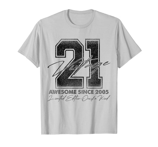 21 Year Old Gifts Vintage 2005 Limited Edition 21st Birthday T-Shirt