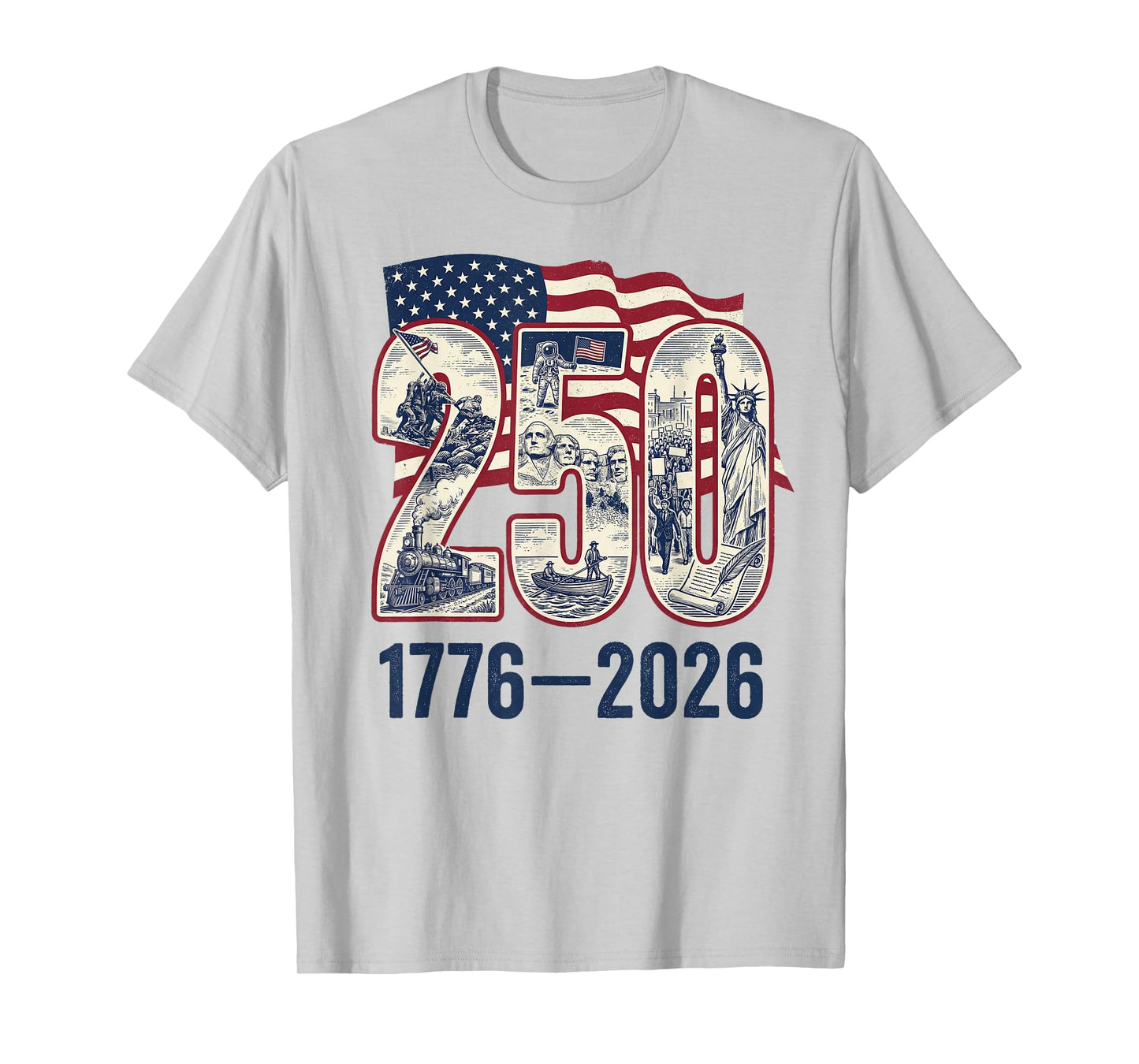 250 Years American 1776 2026 250th USA Patriotic 4th of July T-Shirt
