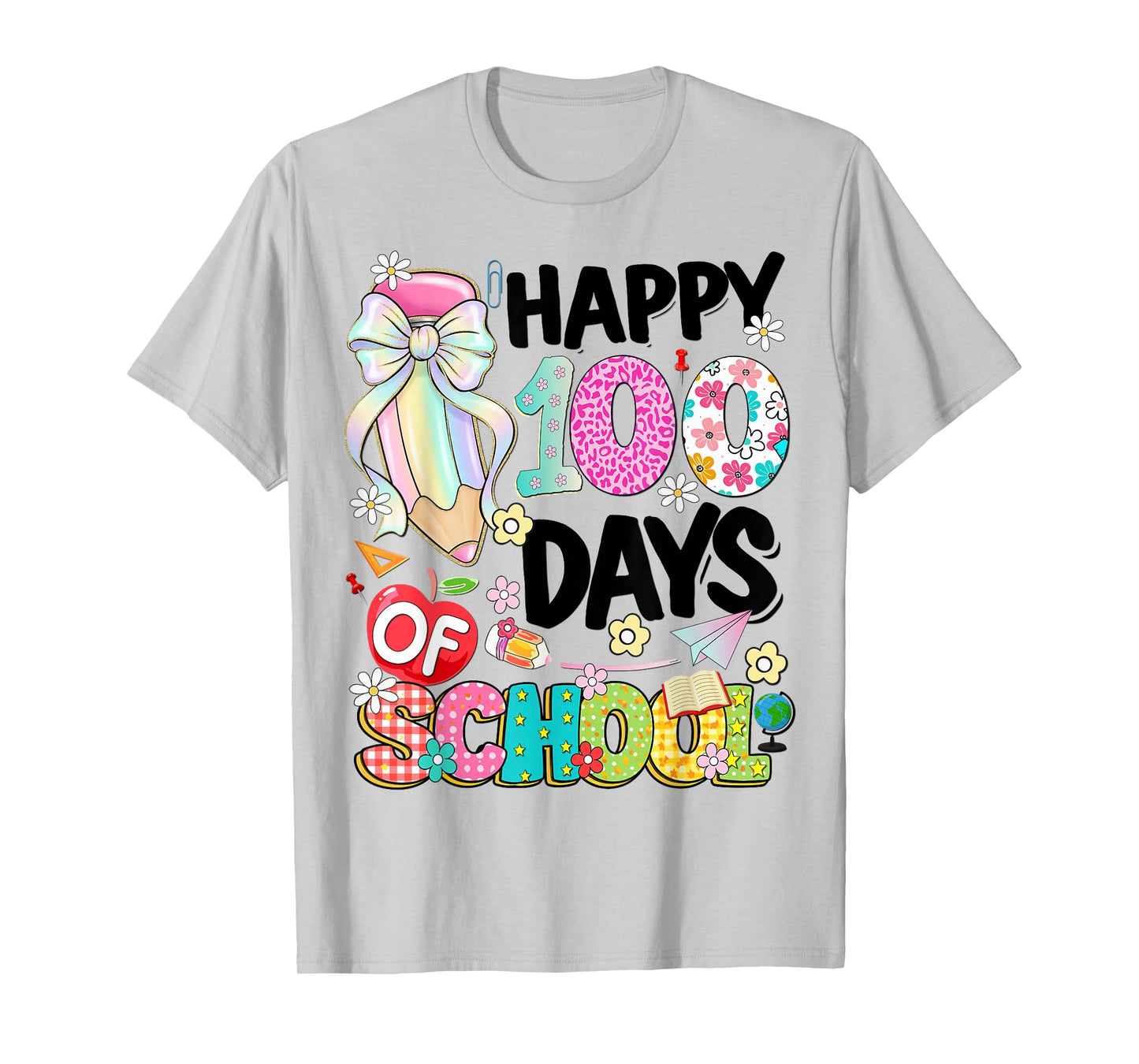 100th Day of School Kids Girls 100 Days Smarter Teachers T-Shirt
