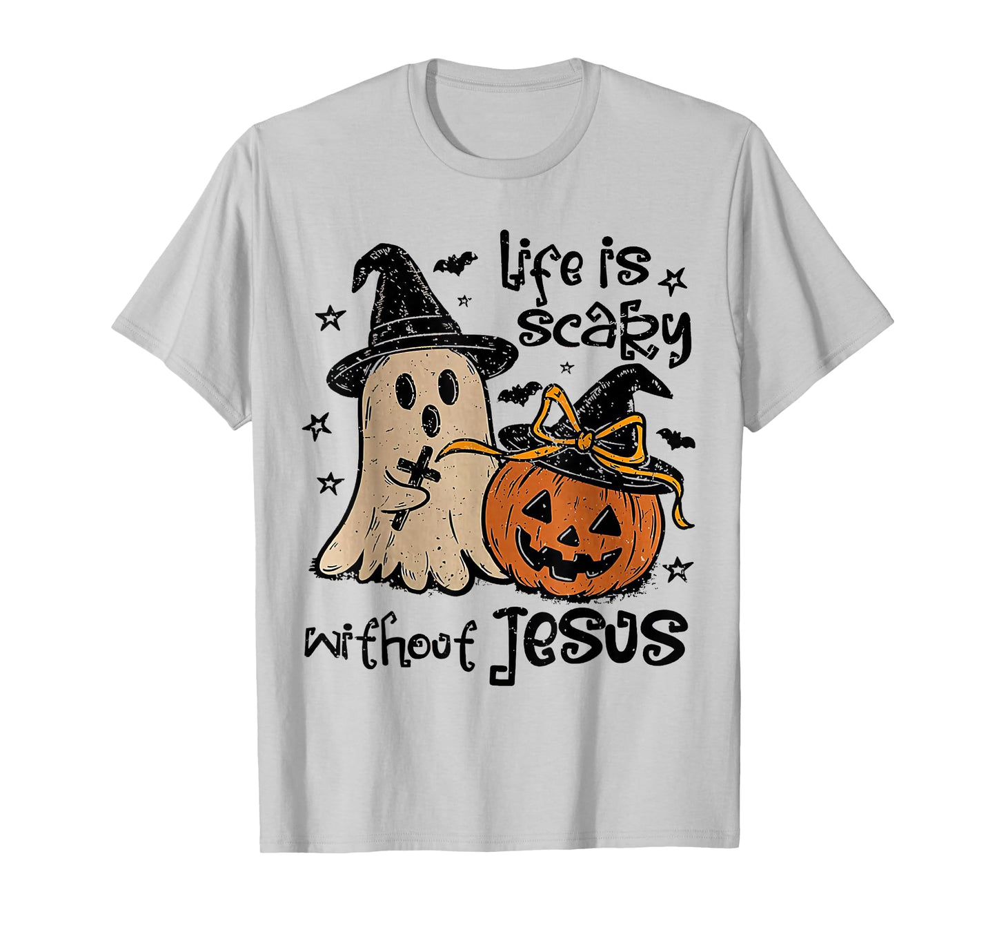 Life is Scary Without Jesus Christian Halloween T-Shirt