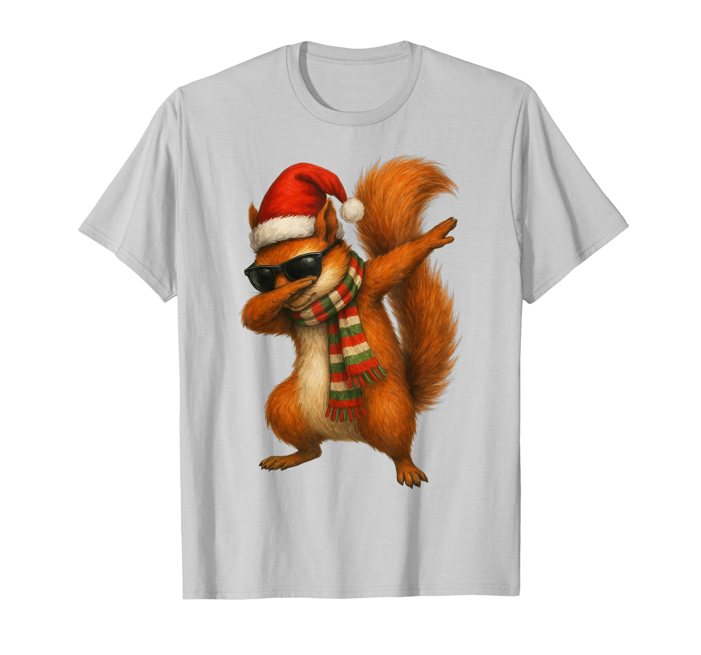 Squirrels Christmas Dabbing Funny Squirrel Lover T-Shirt