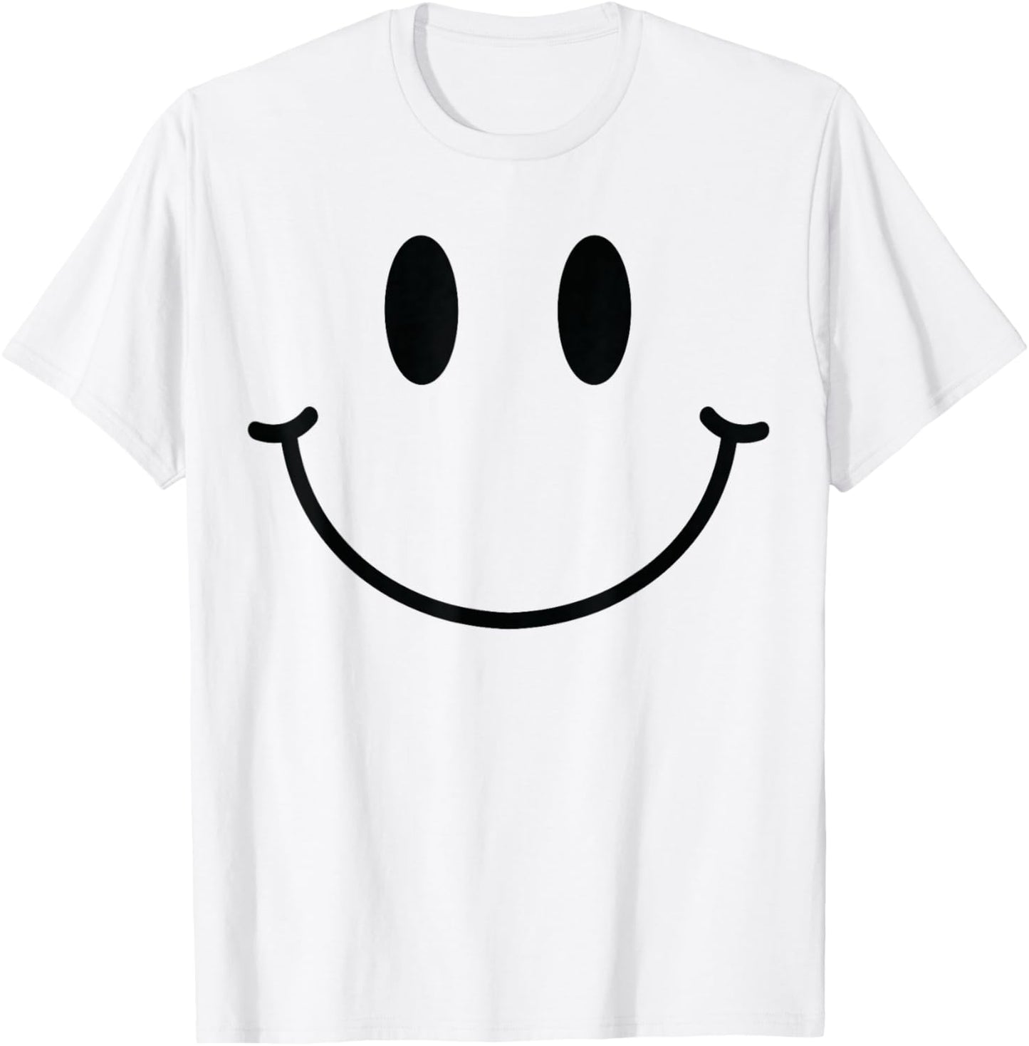 70s Yellow Smile Face Happy Smiling Face Funny Retro T-Shirt - T-Shirt | White