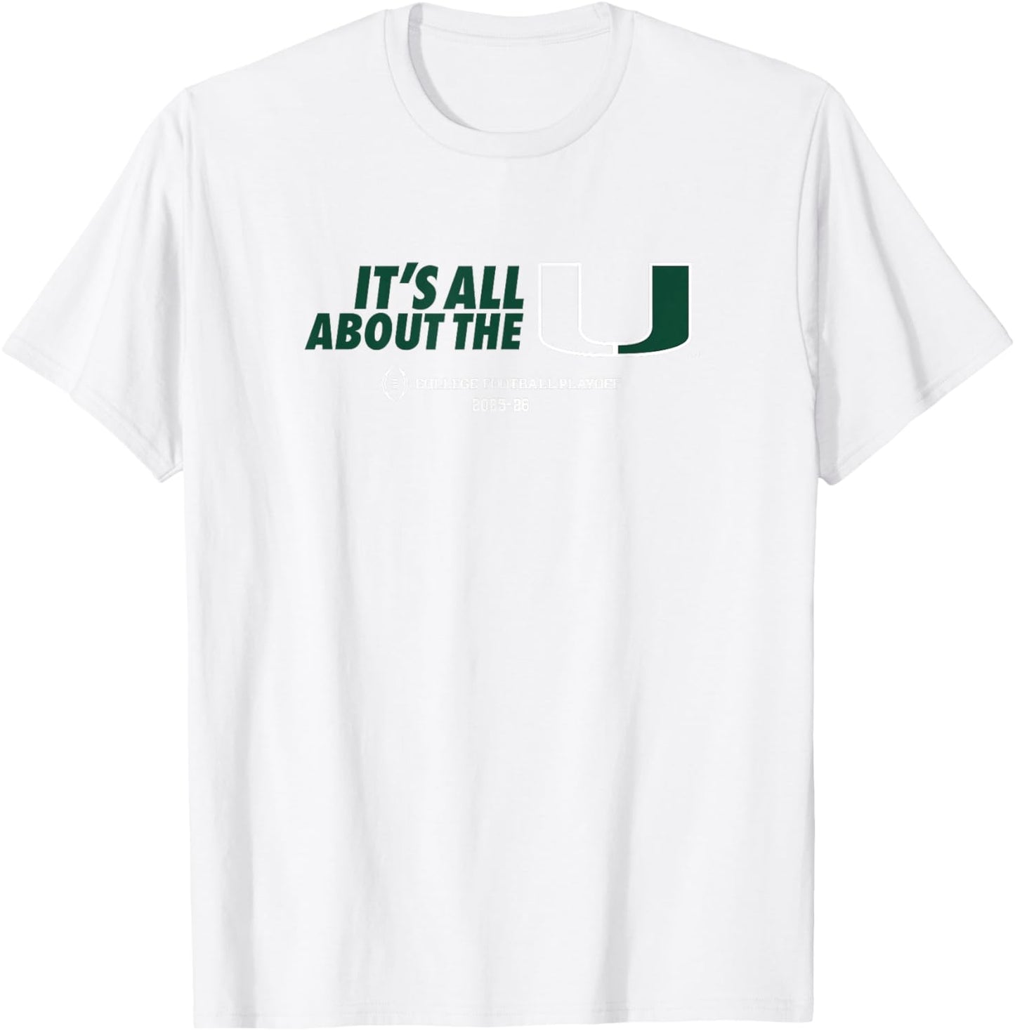 Miami 2025-26 College Football Playoff All About U (Orange) T-Shirt - T-Shirt | White