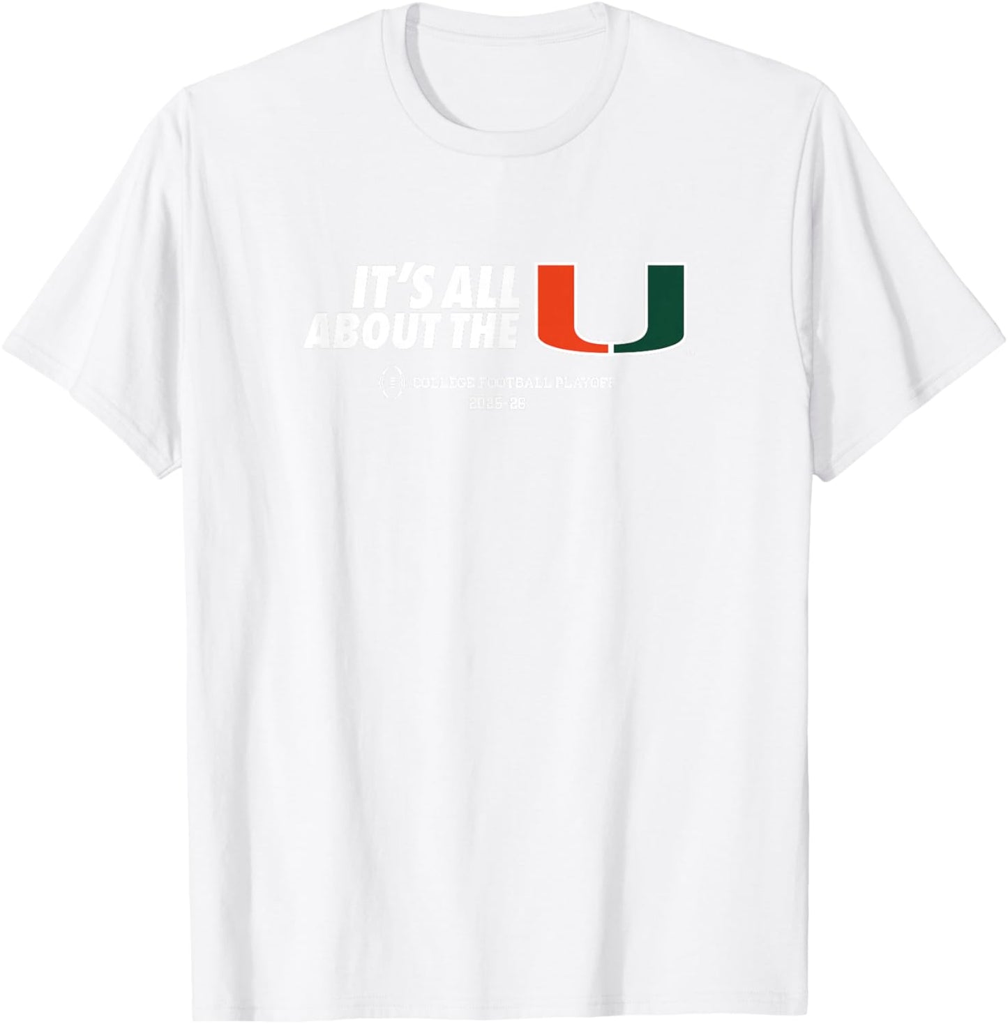 Miami 2025-26 College Football Playoff All About U (Gray) T-Shirt - T-Shirt | White