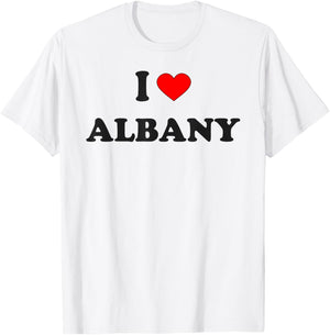 I Heart Albany I Love Albany City T-Shirt - T-Shirt | White