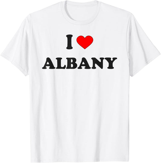 I Heart Albany I Love Albany City T-Shirt - T-Shirt | White