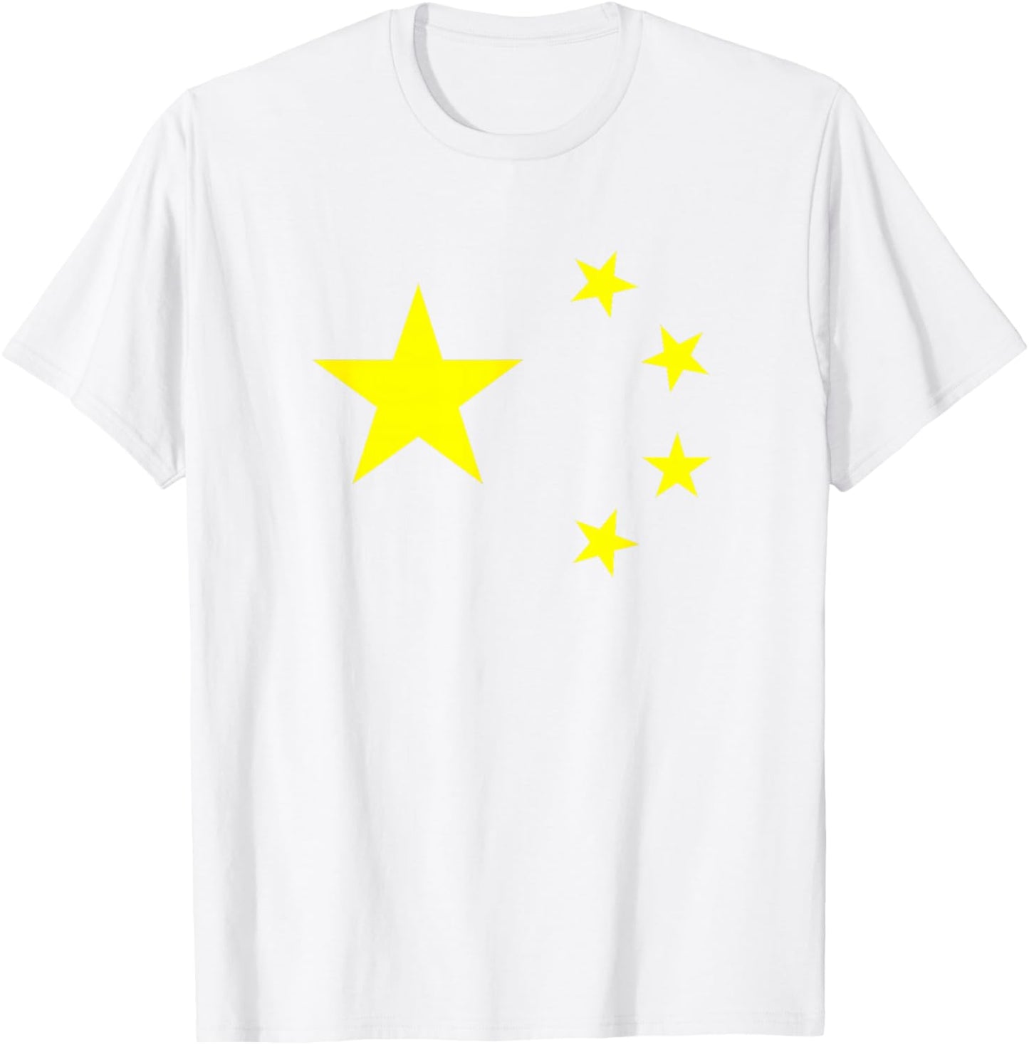 Chinese Flag Origin Pride Red China Stars Great Wall Lover T-Shirt - T-Shirt | White